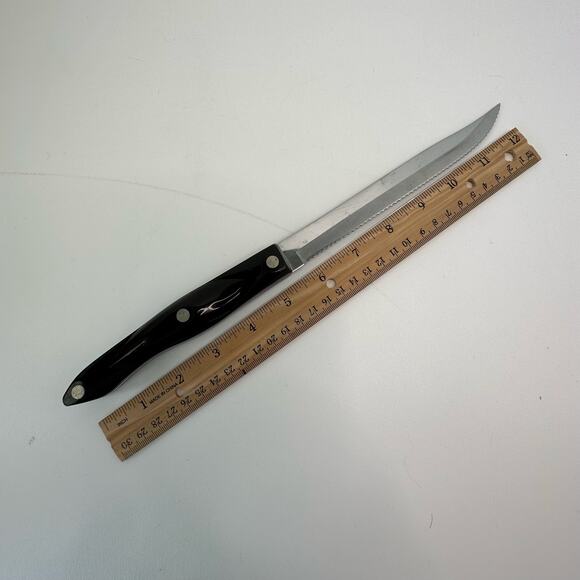 Cutco Knife #1729 REFURBISHED Brown Swirl Handle Petite Carver 6 3/4" Blade - Picture 9 of 13